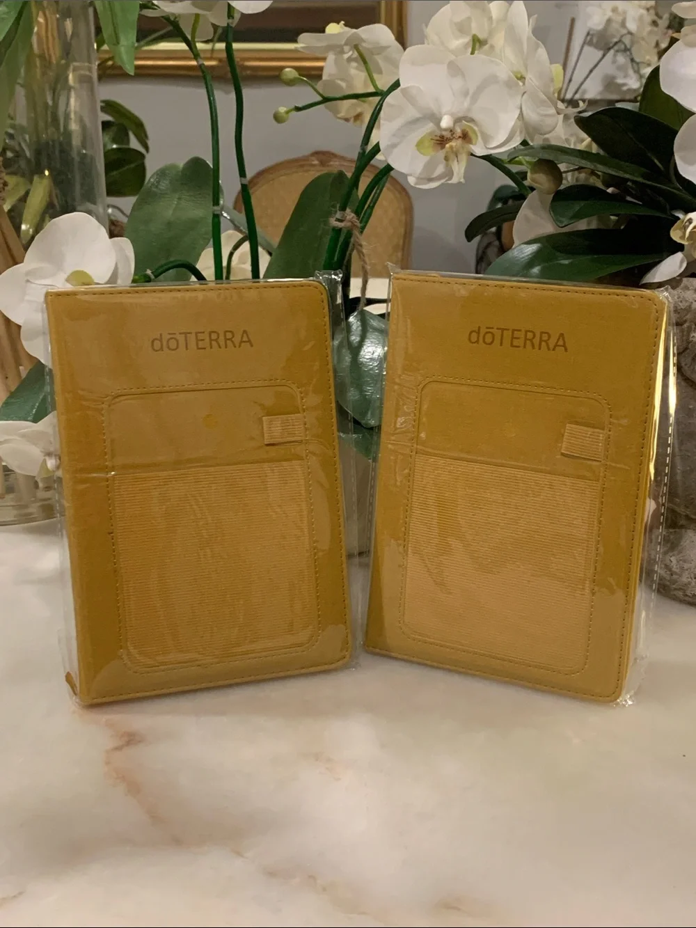 2 Doterra Mustard Yellow Notebooks